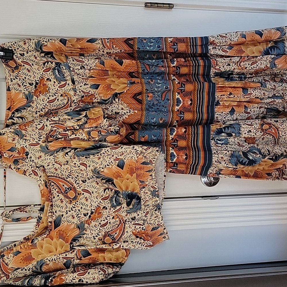 Farm Rio Matching Set Skirt Crop Top  Anthropologie Xs New Nwt Pineapple Tropic